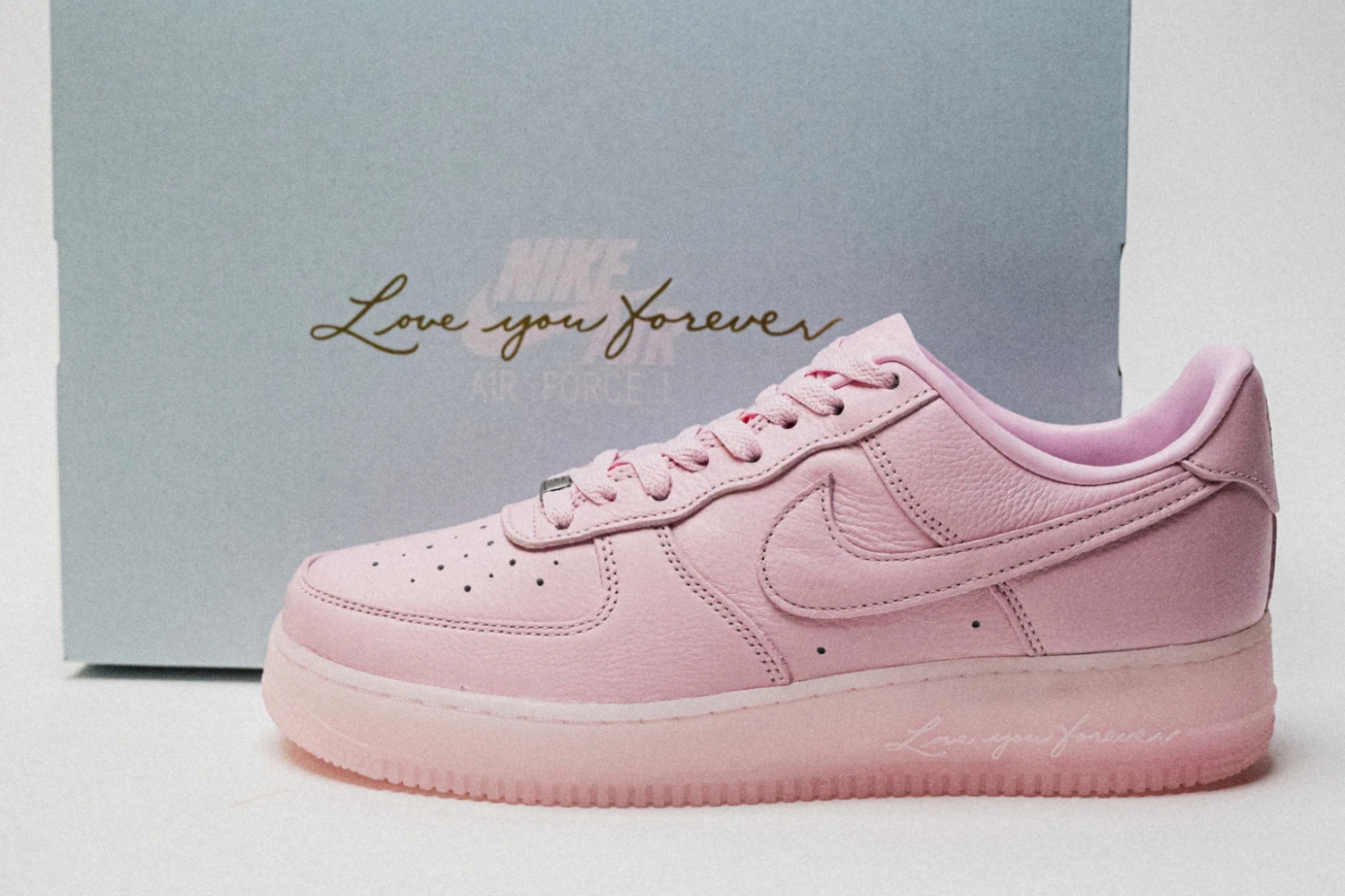 A closer look at the NOCTA x Nike Air Force 1 Low 'Pink Foam