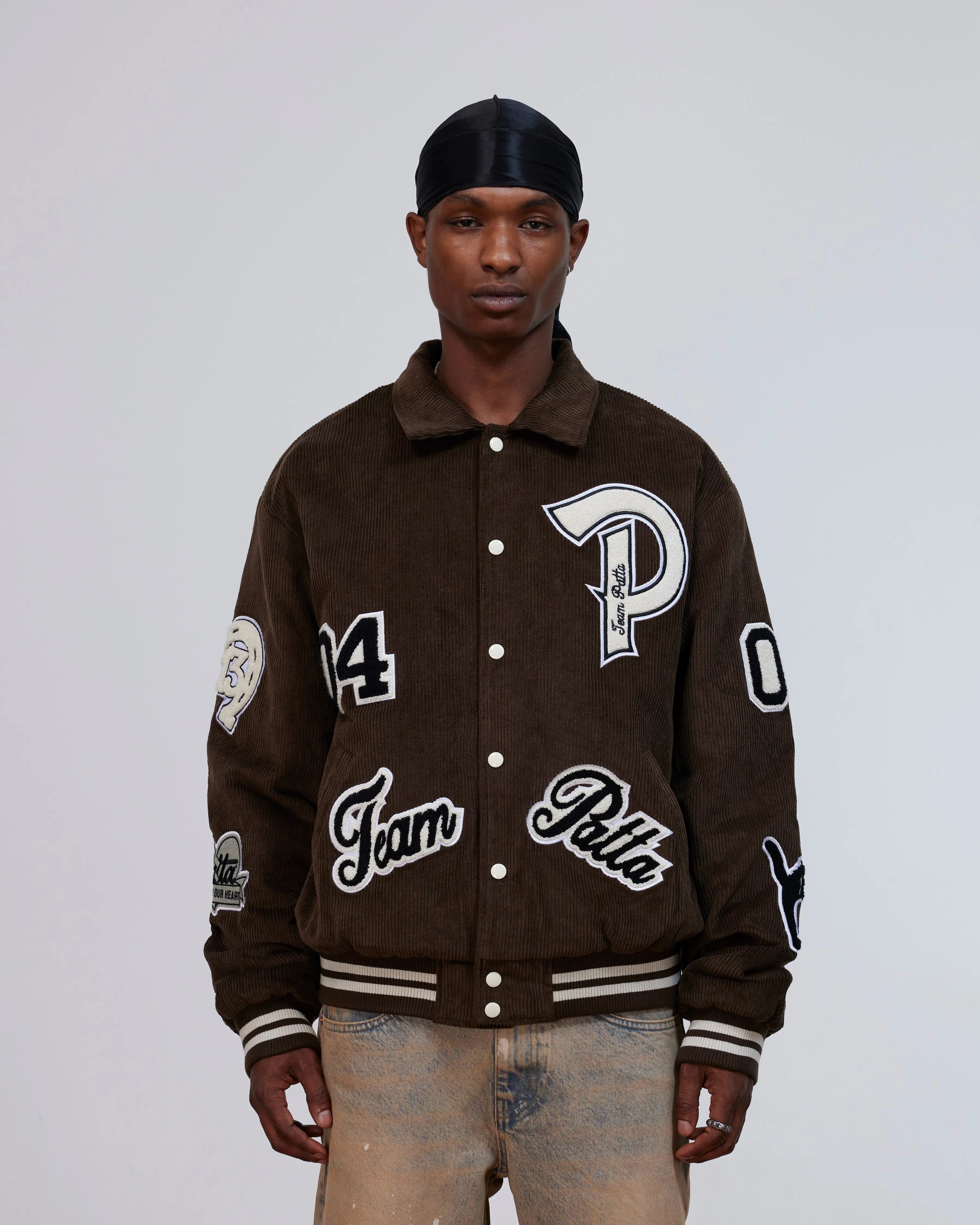 Patta Corduroy Bomber Jacket Demitasse, zijaanzicht