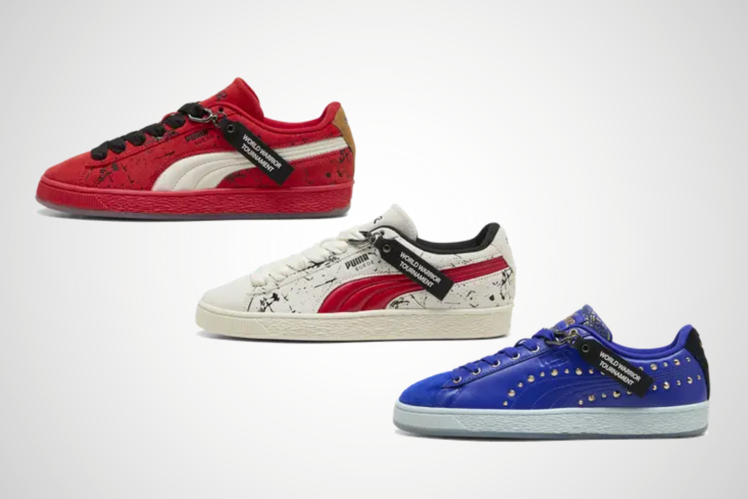 PUMA x Street Fighter Suede collection with Chun-Li, Ryu and Ken Masters