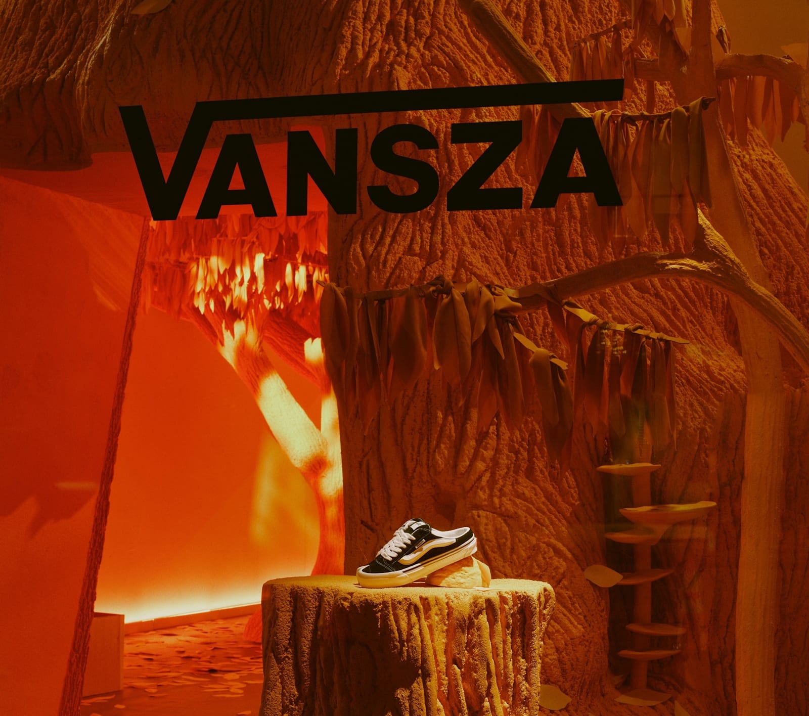 Vansza campaign visual with the Knu Skool Mule