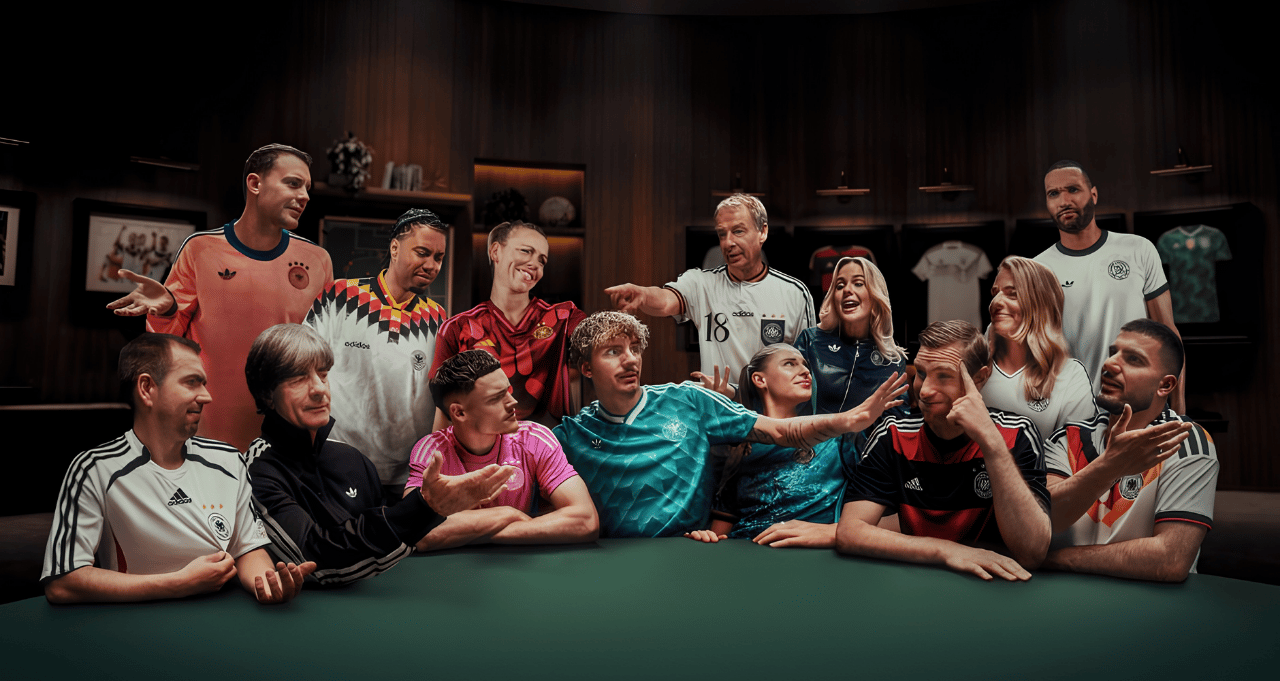 Frühere und aktuelle DFB-Spieler im adidas-Spot The Great Debate