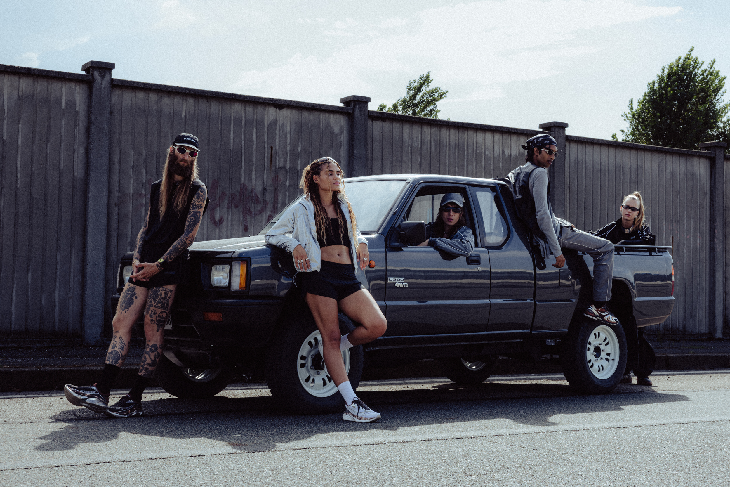 Campaign shot from the Saucony Space Cowboy collection