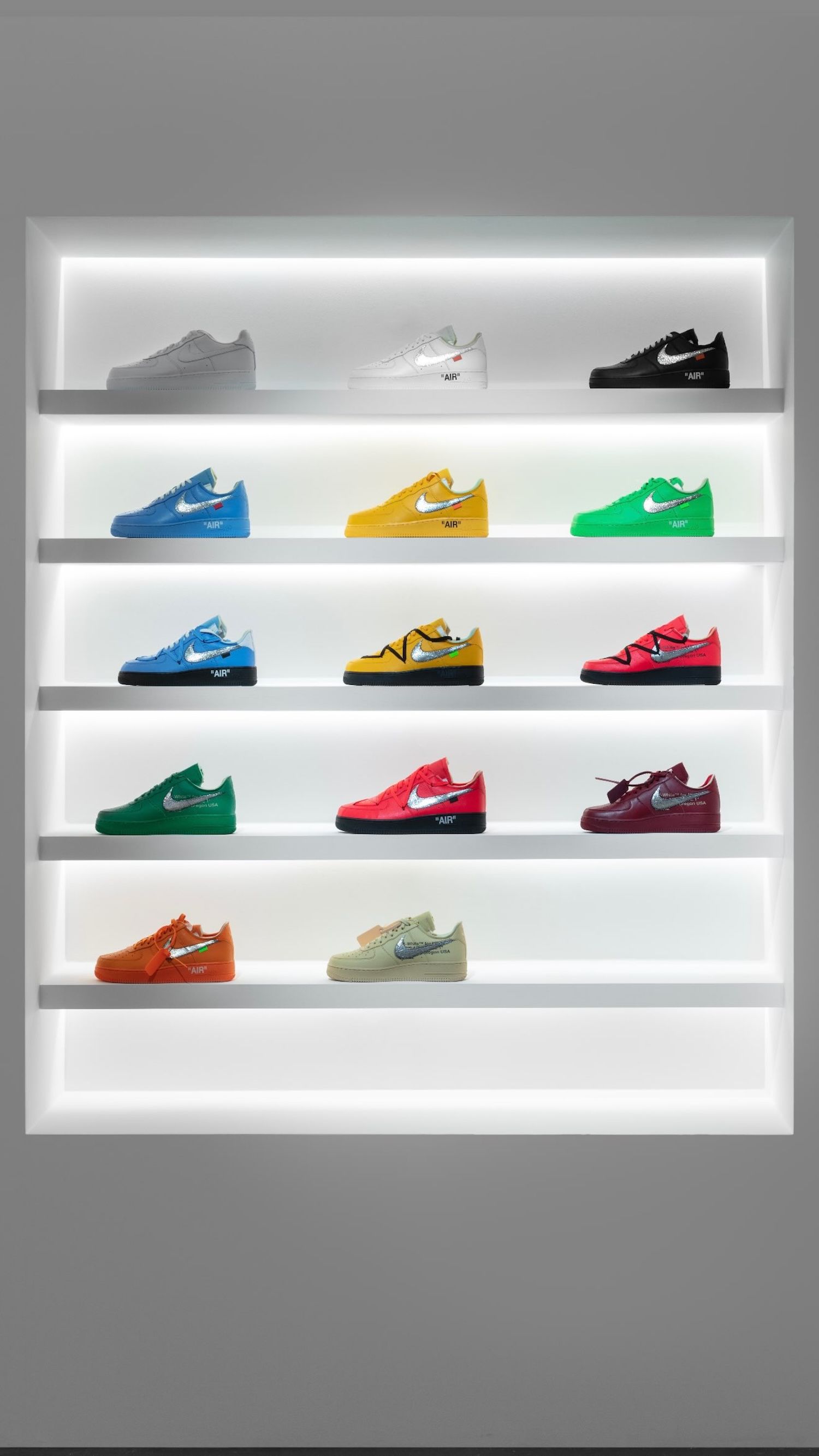 Nike Air Force 1 by Virgil Abloh in orange
