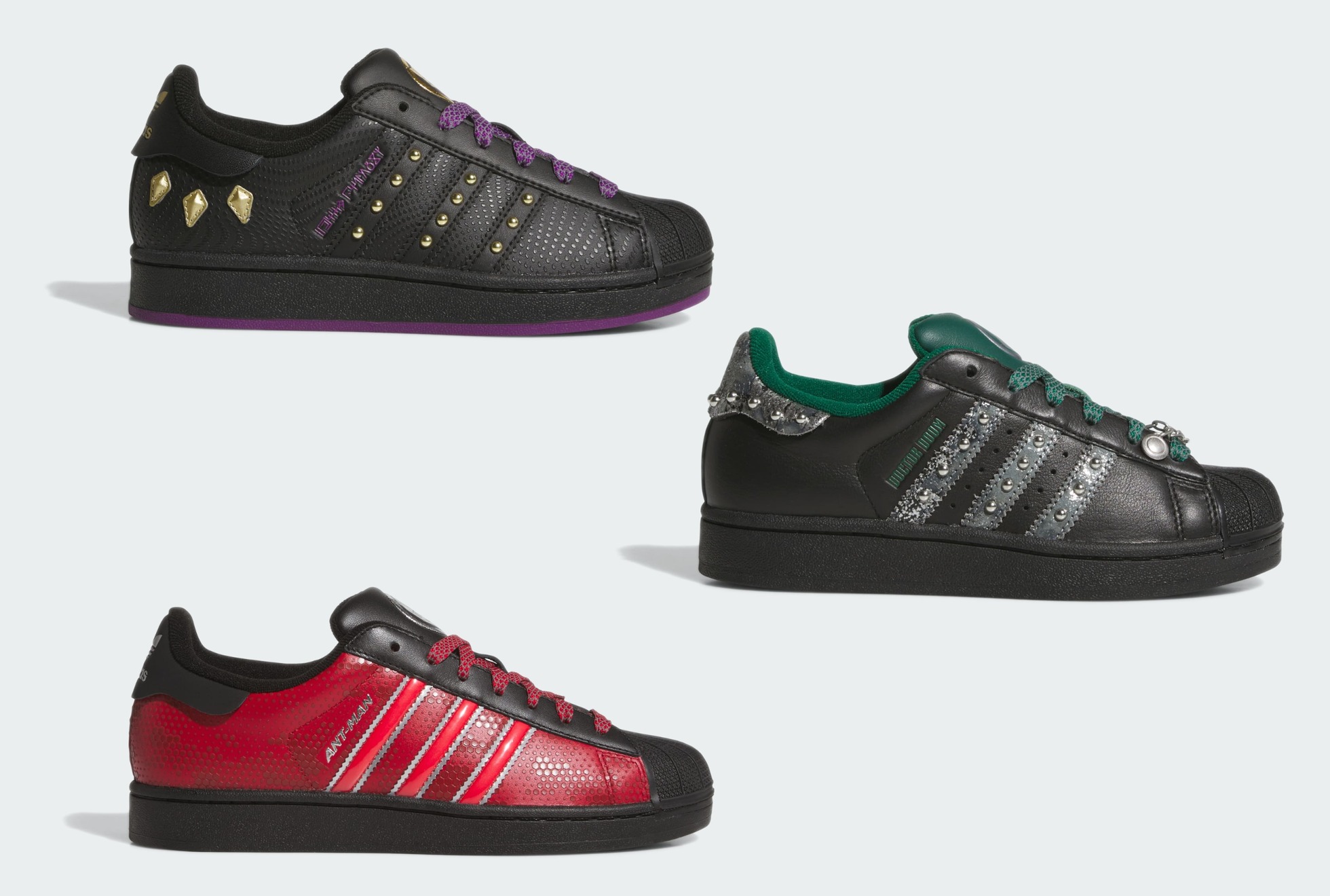 Marvel x adidas Superstar Shuri, Dr. Doom and Ant-Man