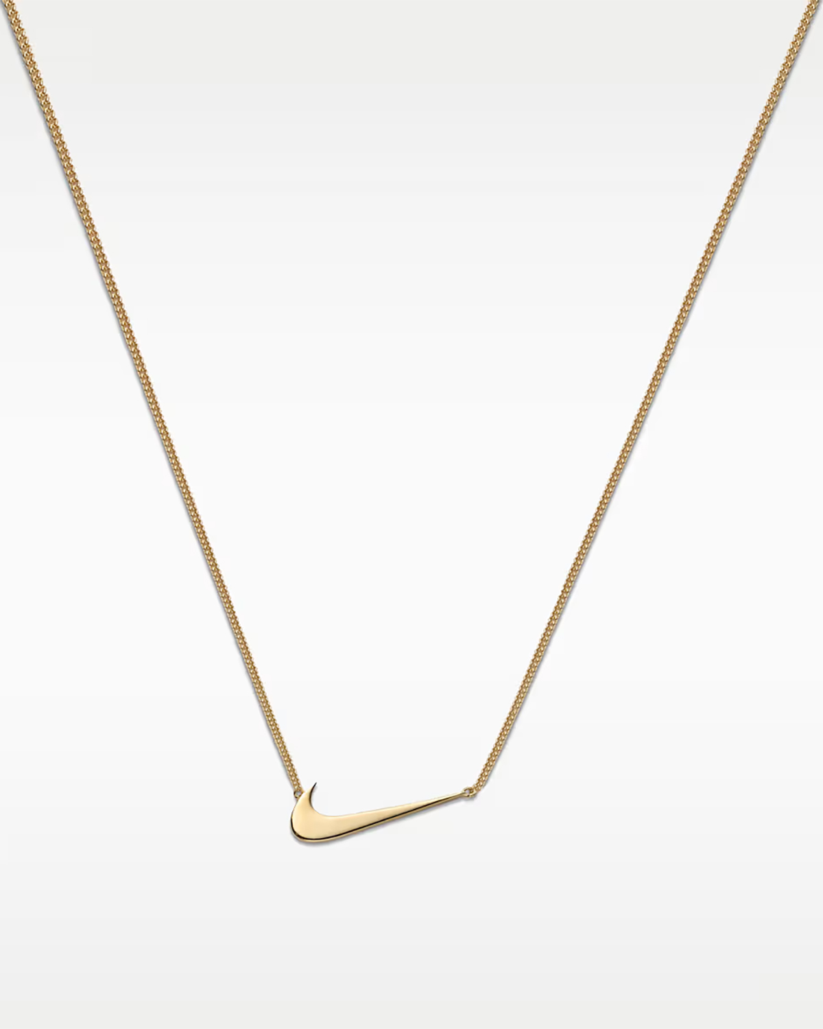 Nike Swoosh Necklace in gold vermeil