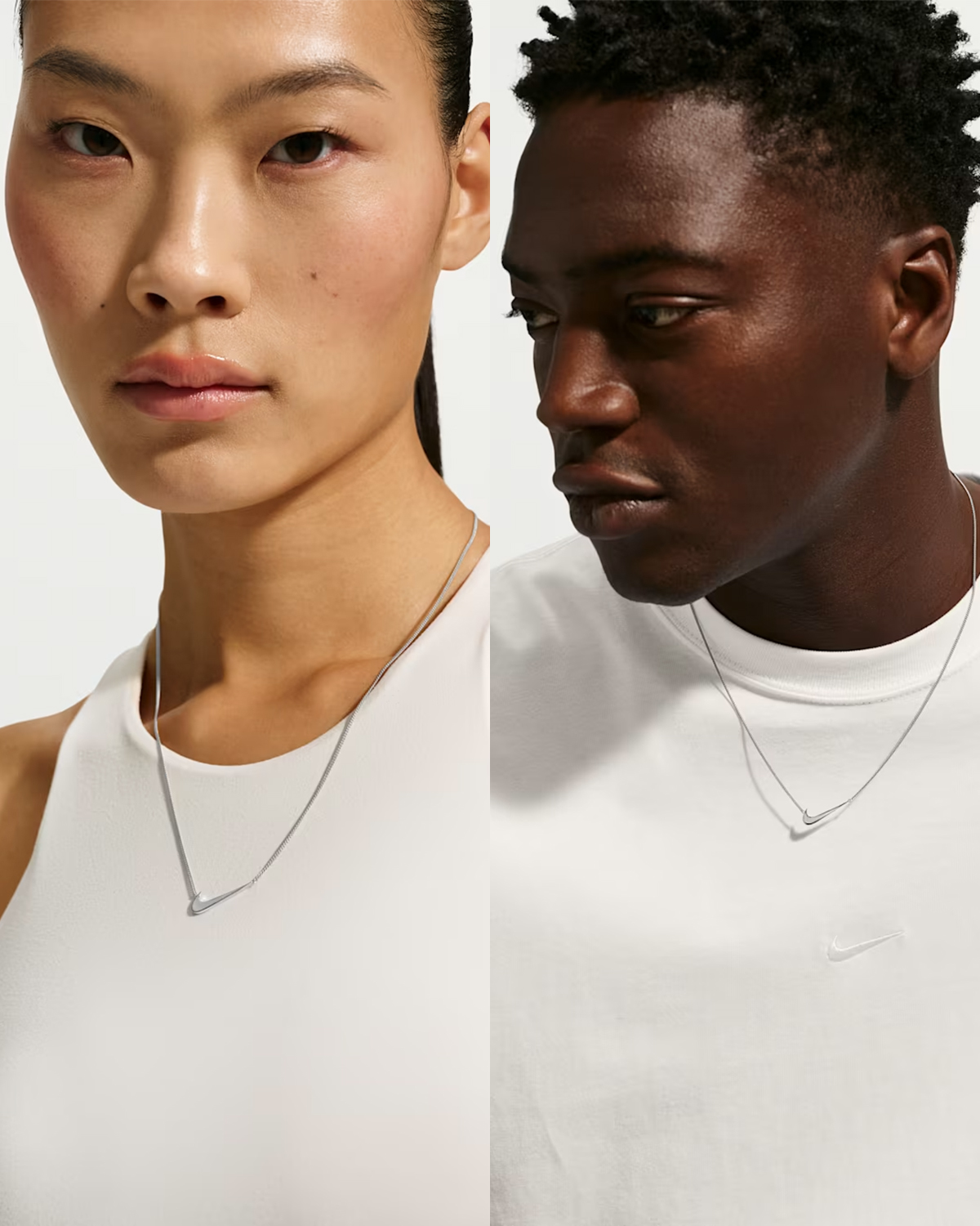 Nike Swoosh Necklace worn
