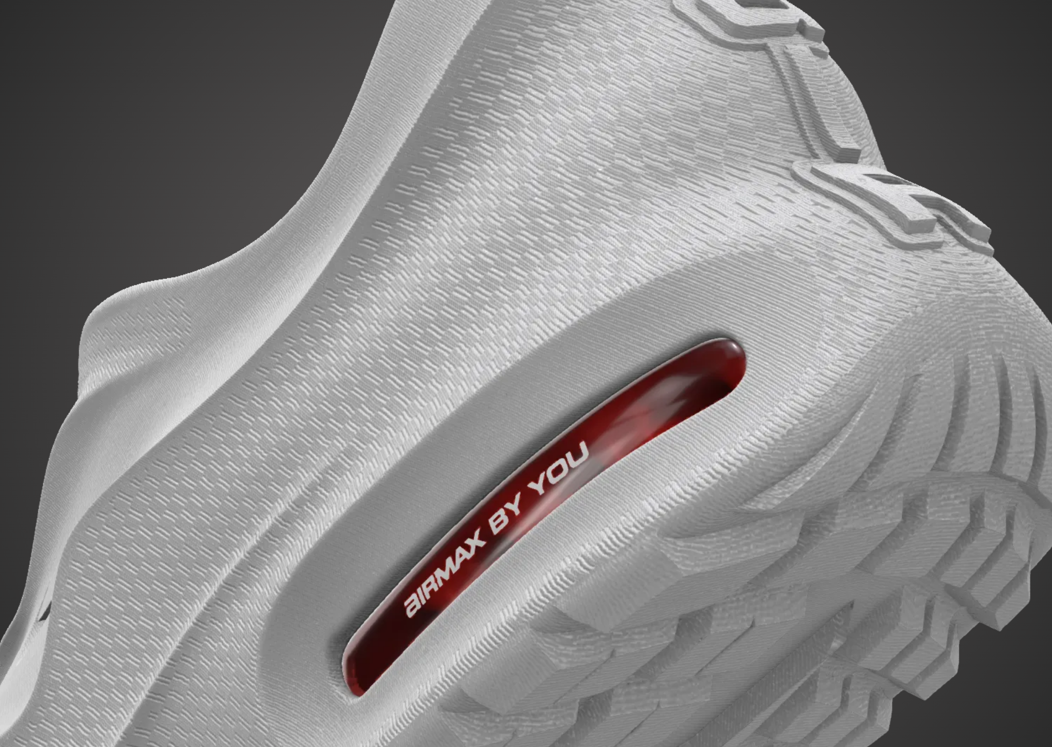 Nike Air Max 1000.3 By You detail Air-unit hiel