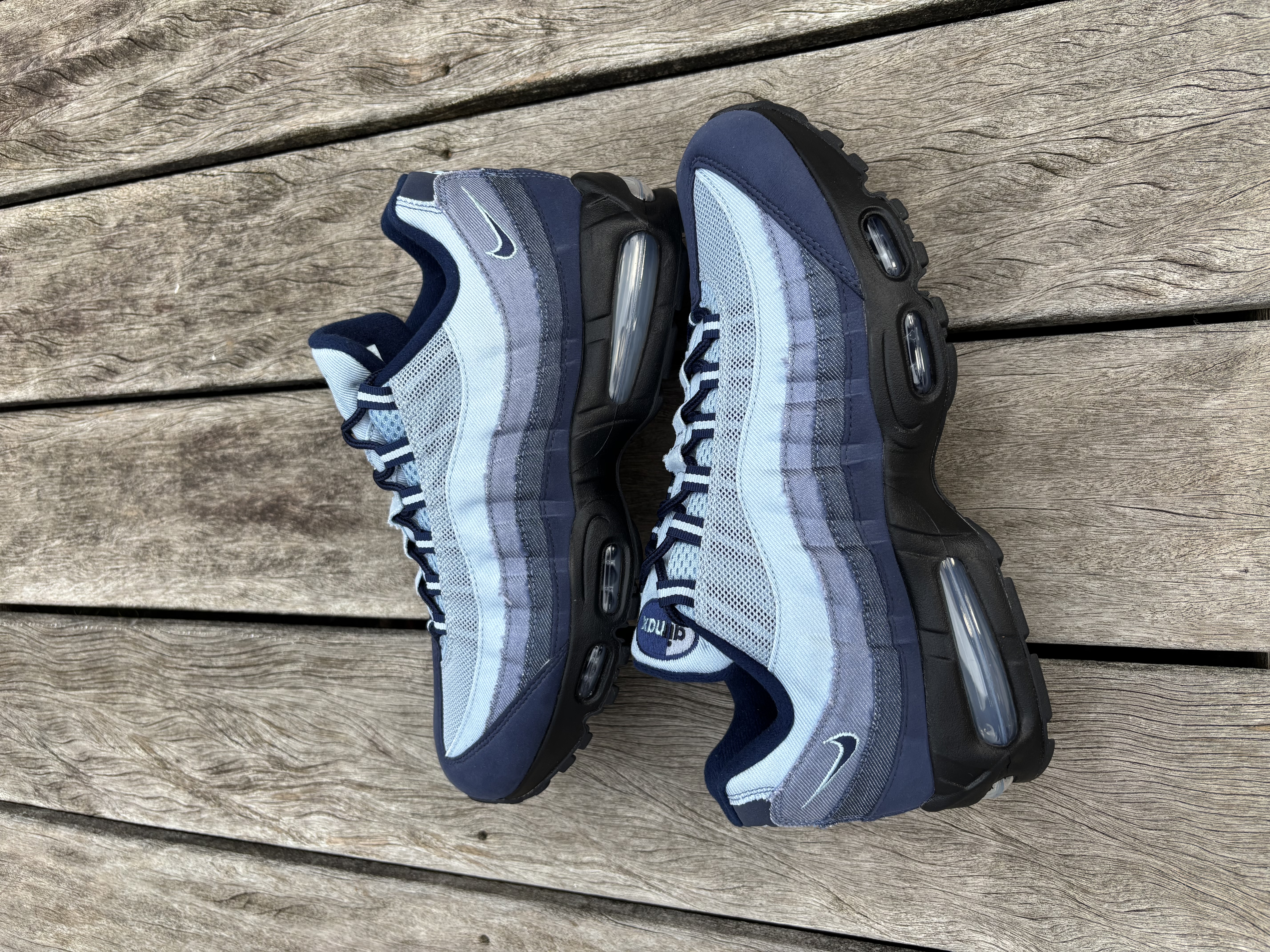 Nike Air Max 95 Big Bubble in blauwe denim – paar