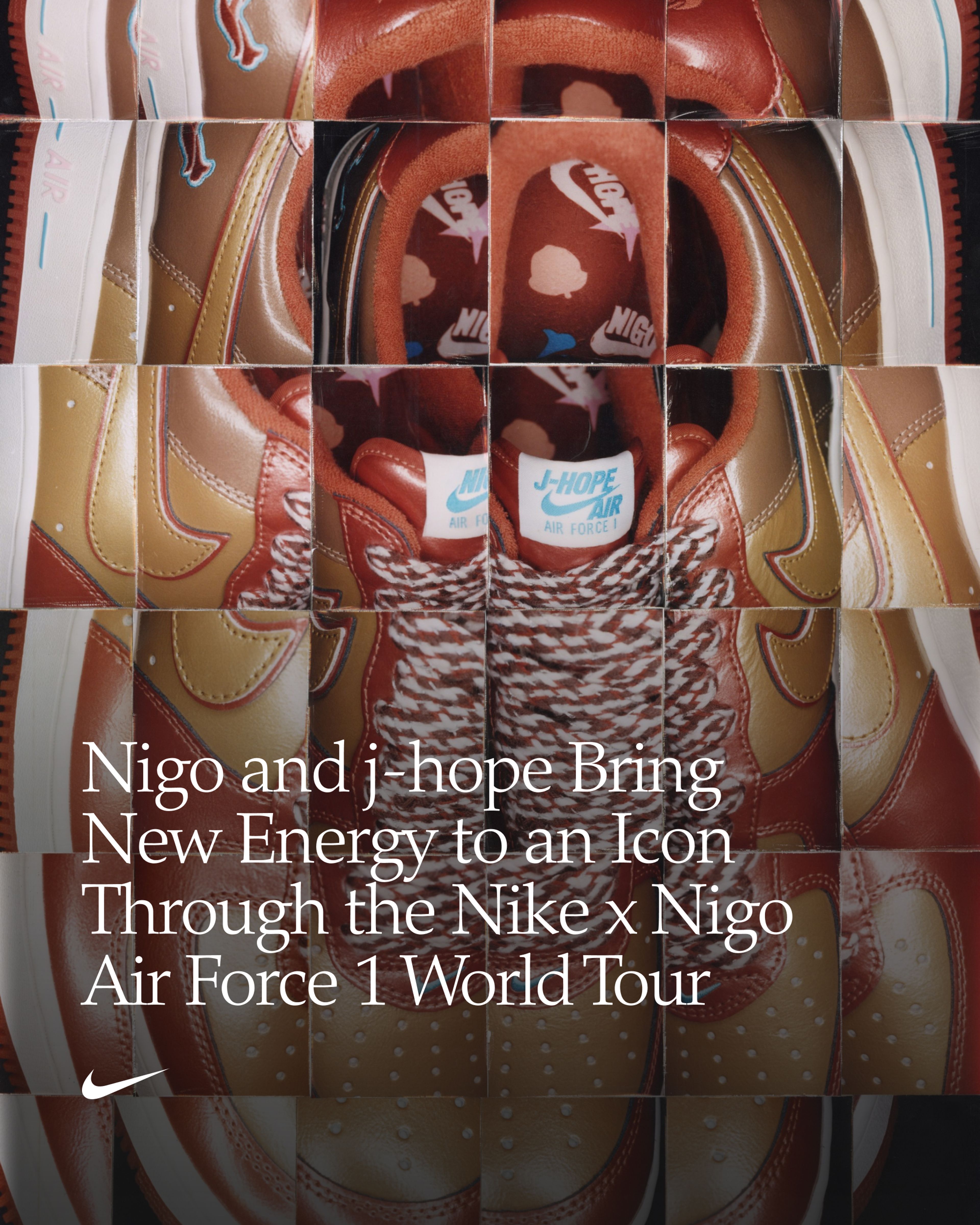NIGO x j-hope x Nike Air Force 1 campaign image