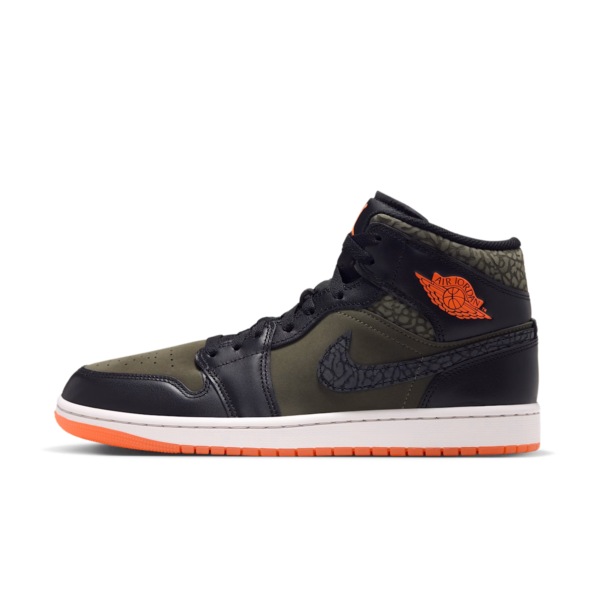 Air Jordan 1 Mid SE 'Cargo Khaki & Total Orange'