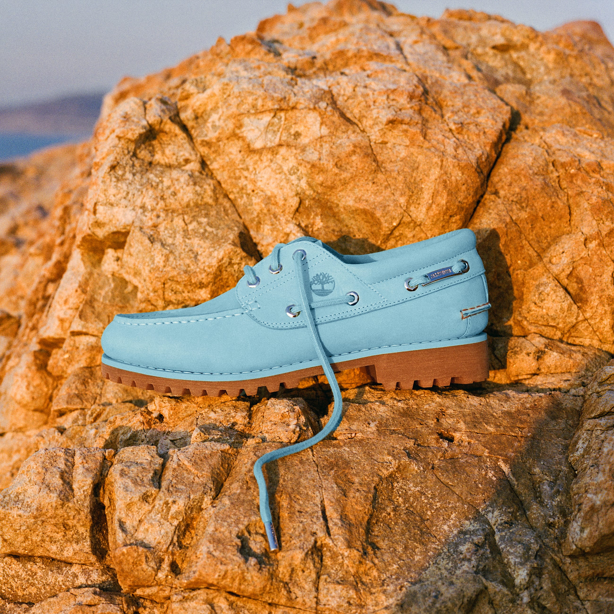 Timberland x Jacquemus Hellblau Kampagne