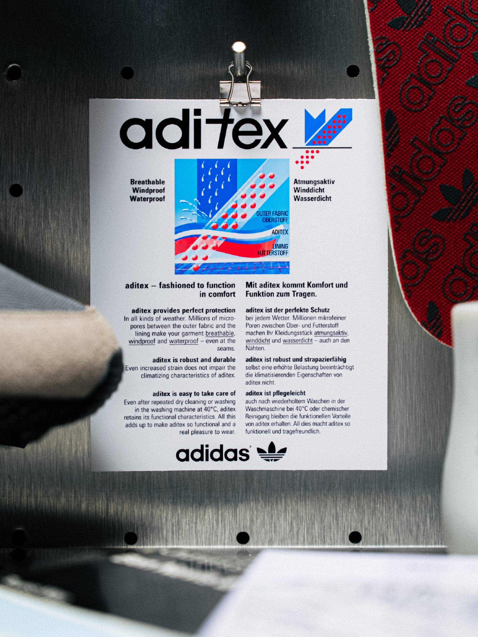 Vintage Aditex info sheet