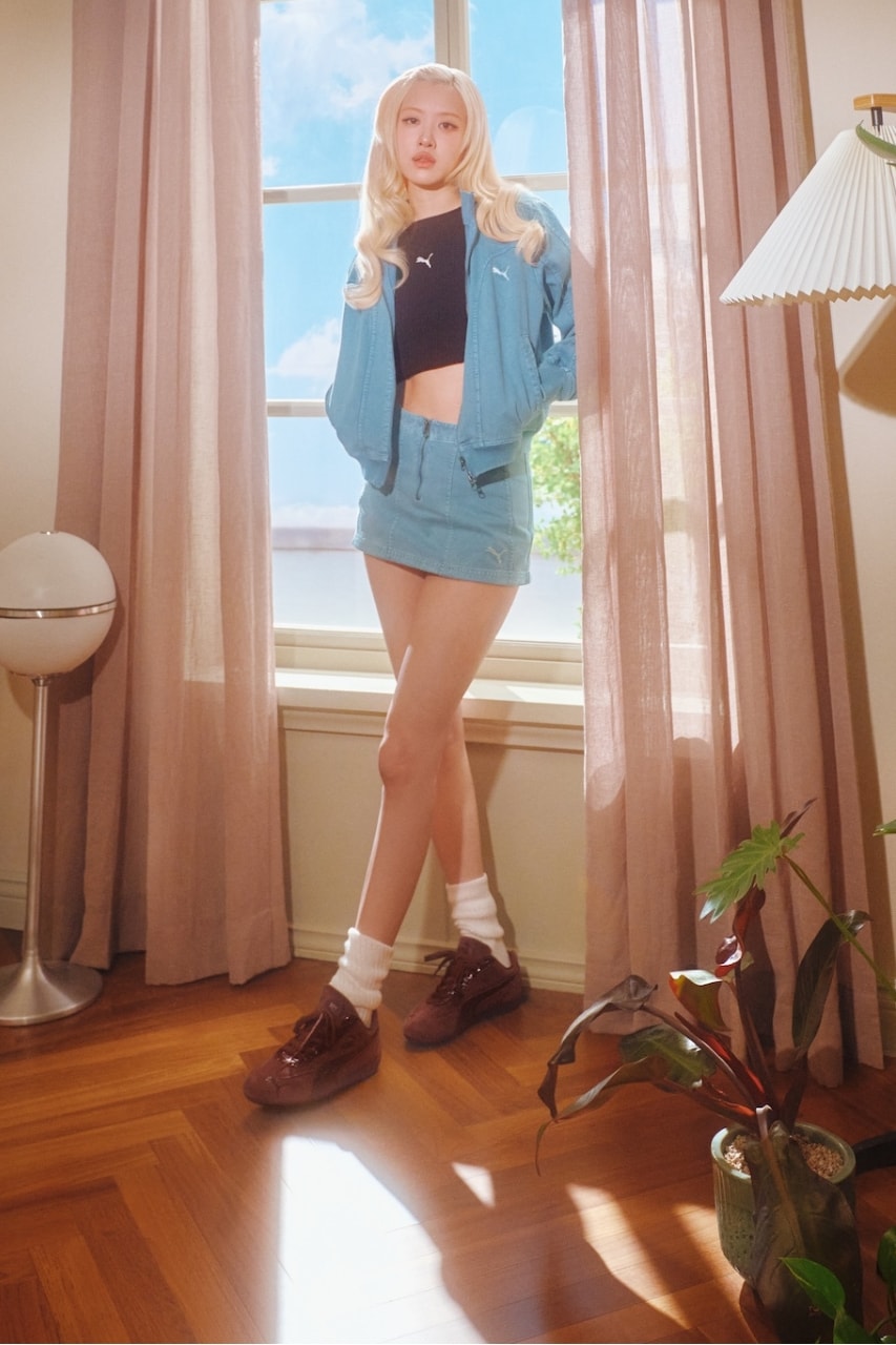 ROS&Eacute; by a window in the PUMA Speedcat Croc