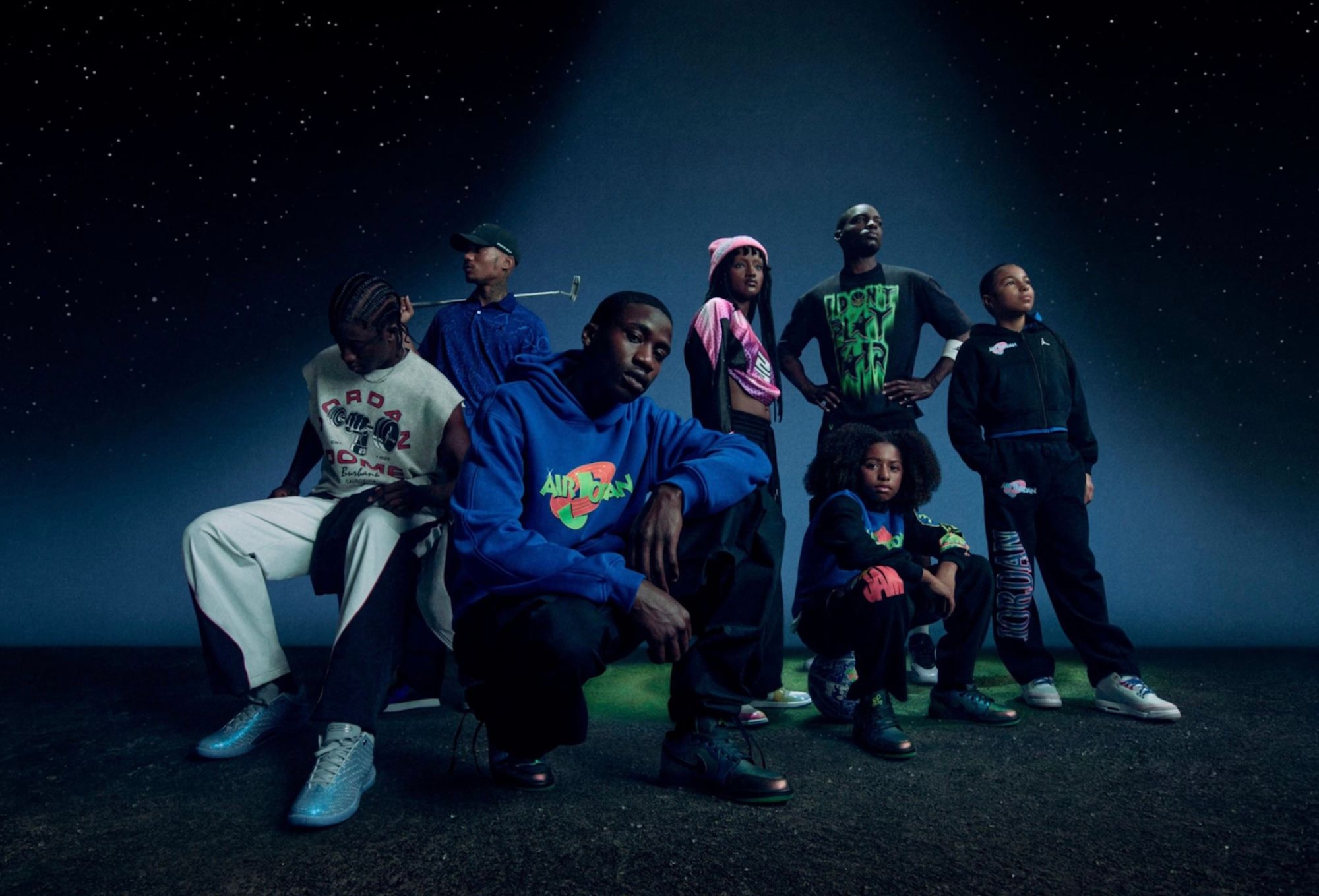 Overzicht van de Jordan Brand x Space Jam-collectie