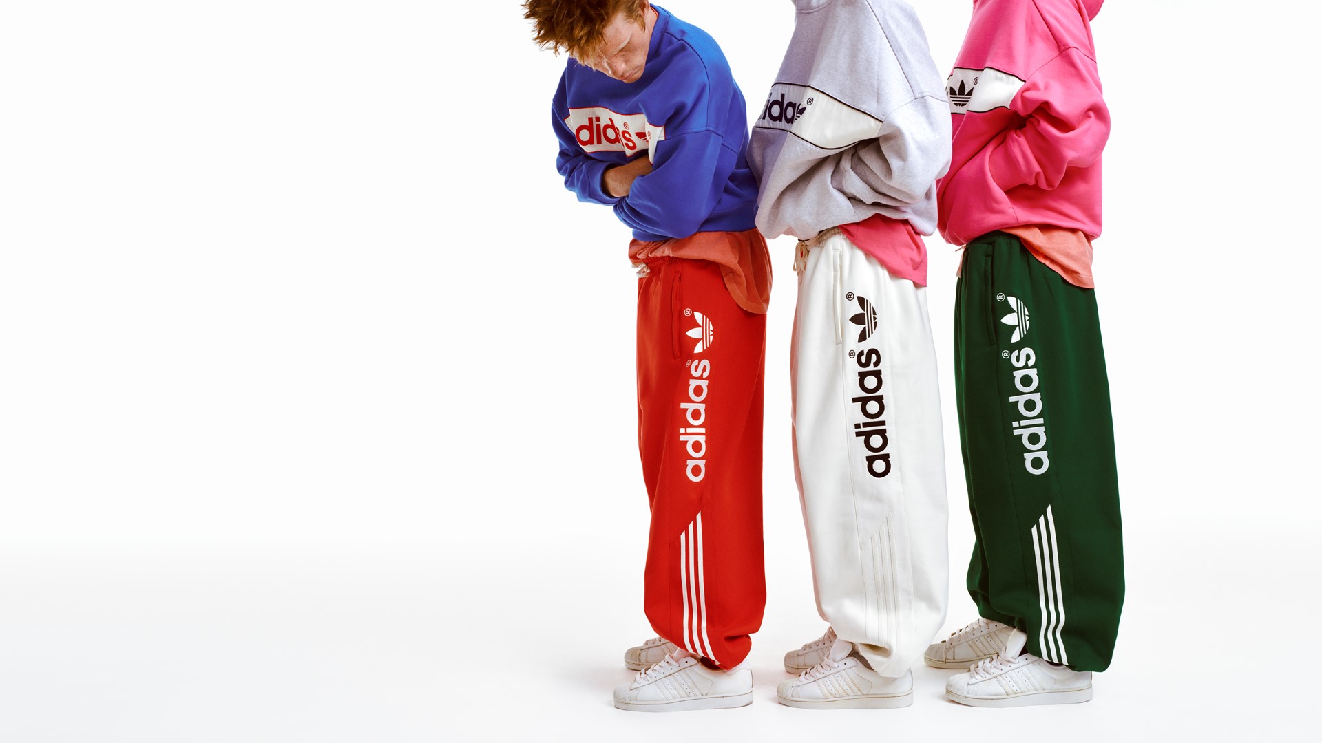 adidas Originals adiSignature sweatpants in red, white and green
