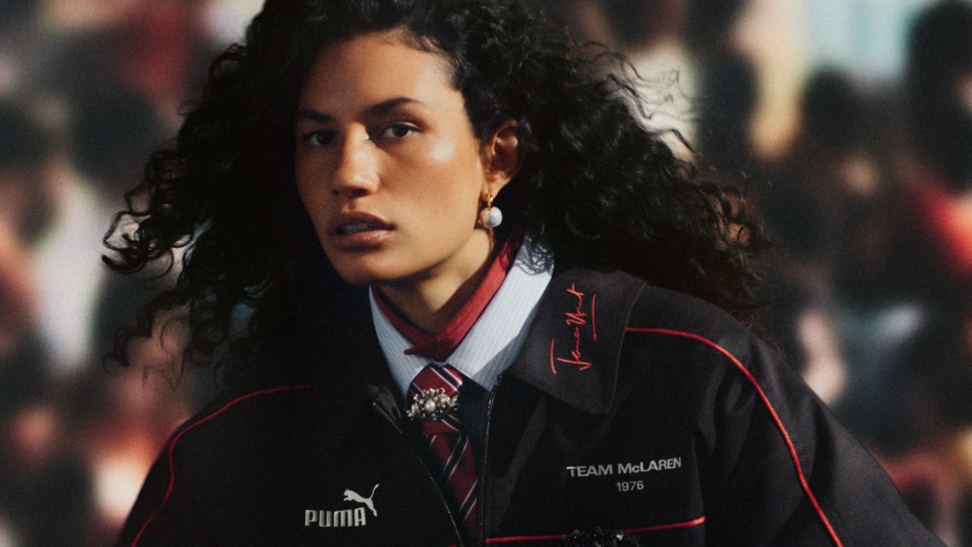 PUMA x McLaren Racing James Hunt Racing T7 Jacket campaign