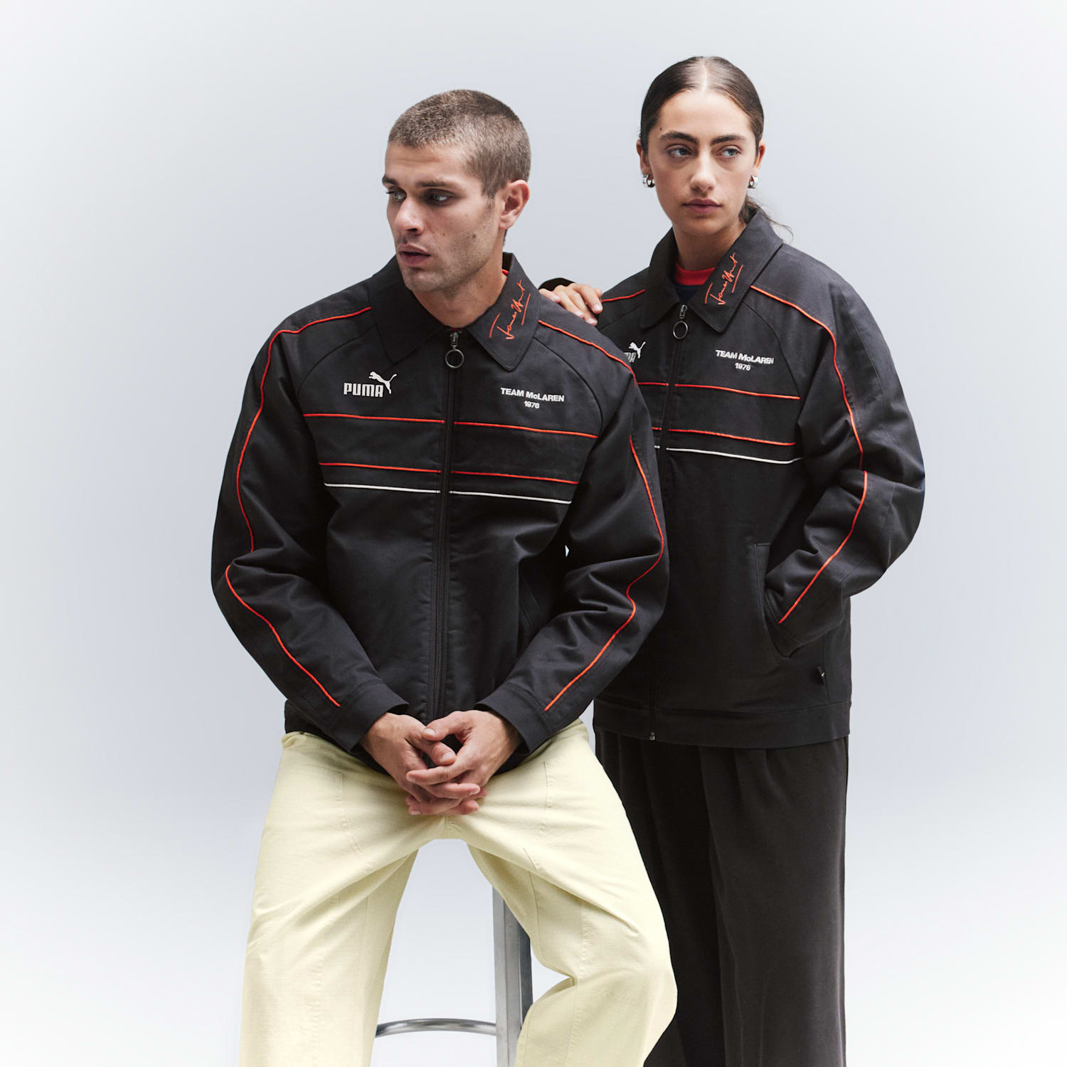 McLAREN RACING James Hunt Racing T7 Jacket in Titan Black