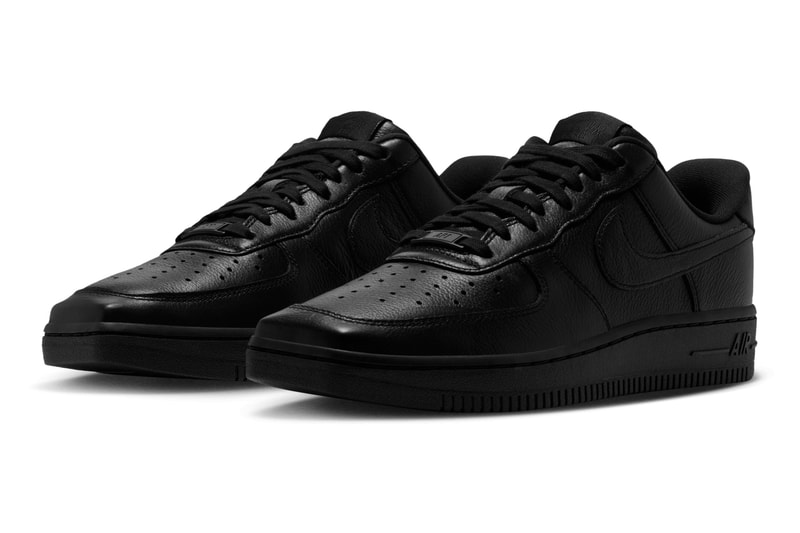 Nike Air Force 1 Square Toe Triple Black pair