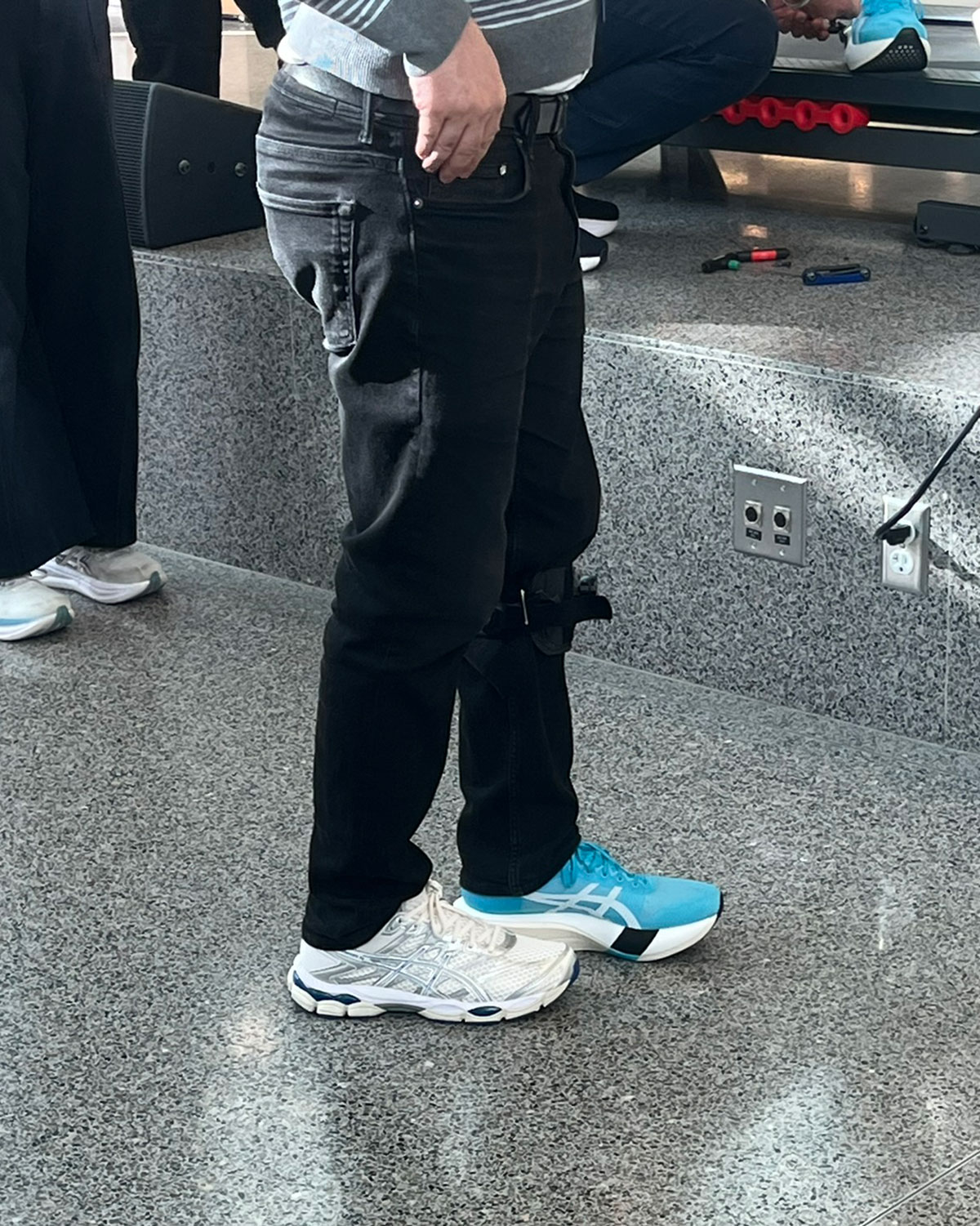 Exoskeleton prototype from the ASICS Elastic Energy Loop project