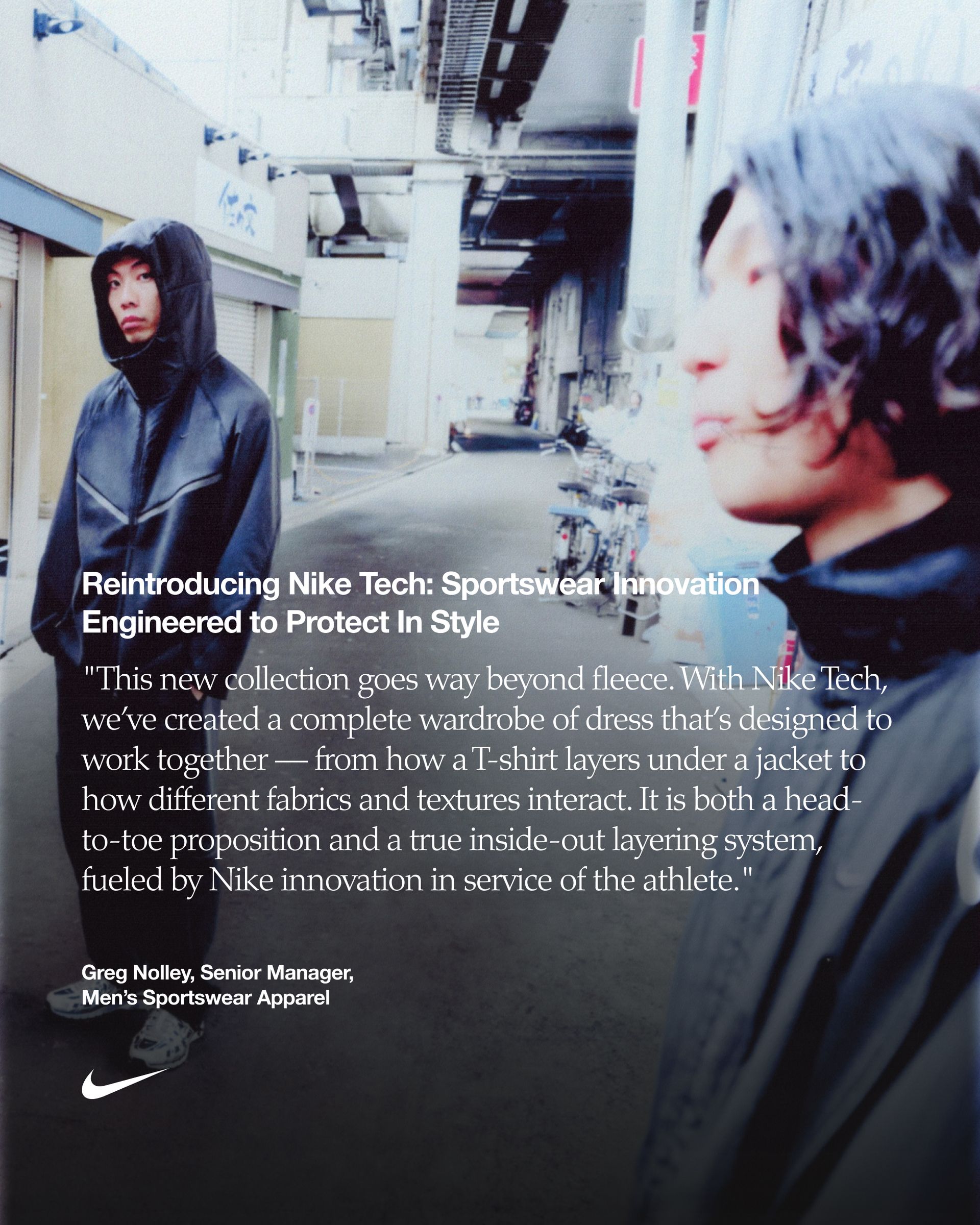 Greg Nolley quote on the new Nike Tech collection