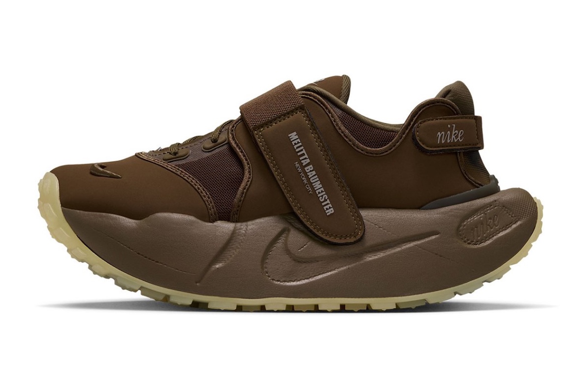 Side view of the Melitta Baumeister x Nike Rift Rocker Yukon Brown