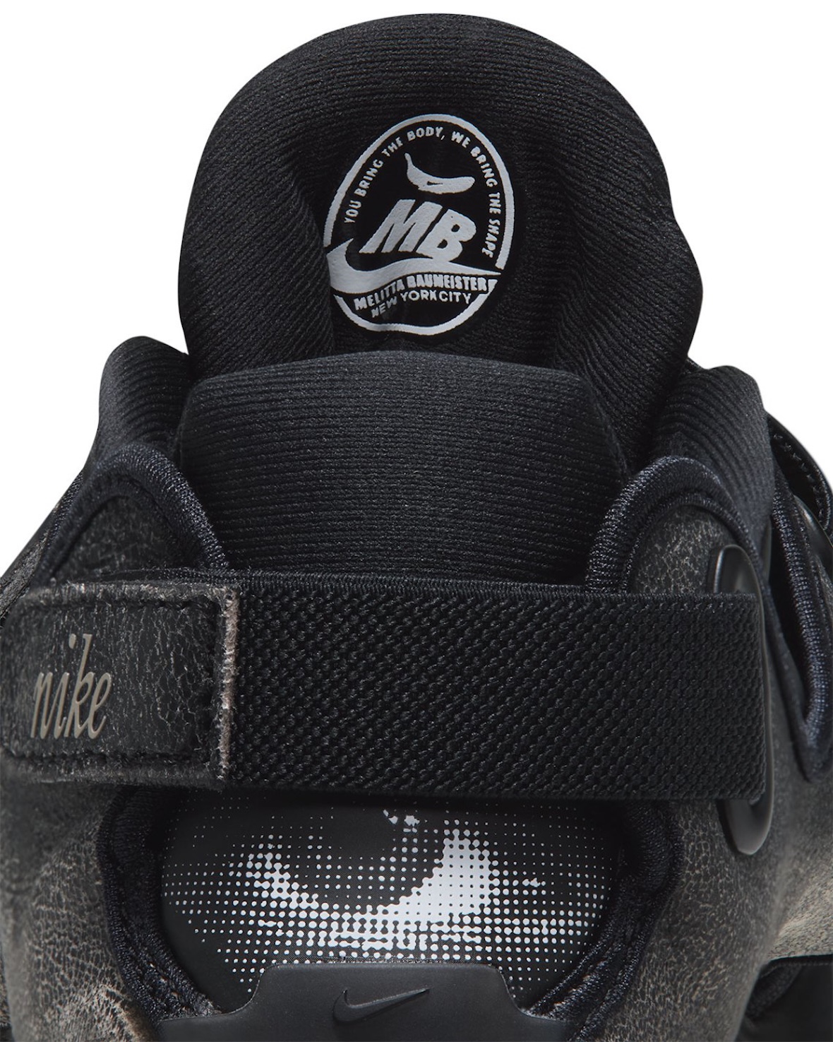 Eye graphic and MB branding on the Nike Rift Rocker Black/White