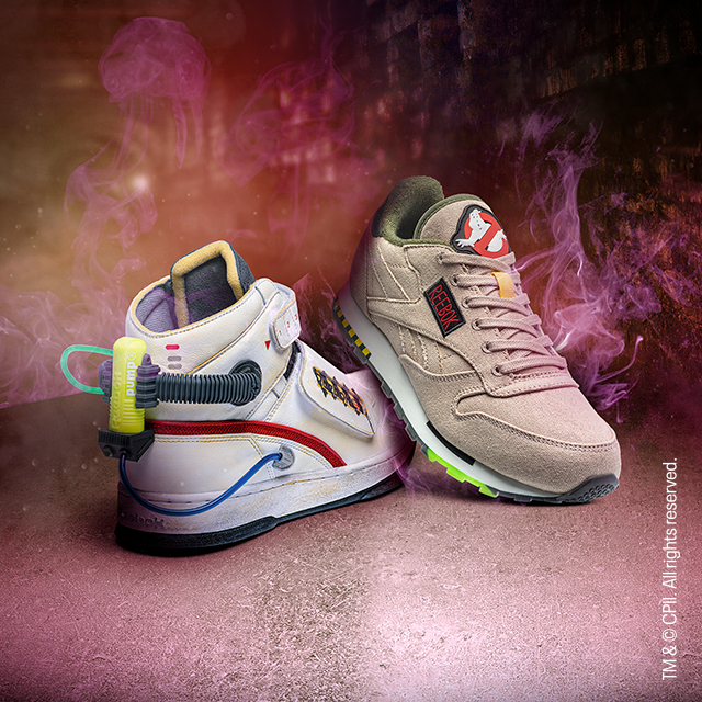 Ghostbusters x Reebok Halloween-capsule in een mistige, paarse campagnesetting