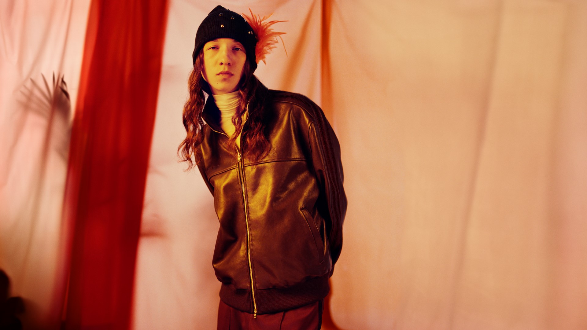 Wales Bonner x adidas FW26 campaign leather blouson