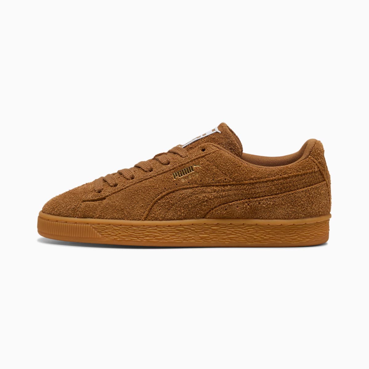 PUMA Suede Forever in Kona Brown with a gum sole