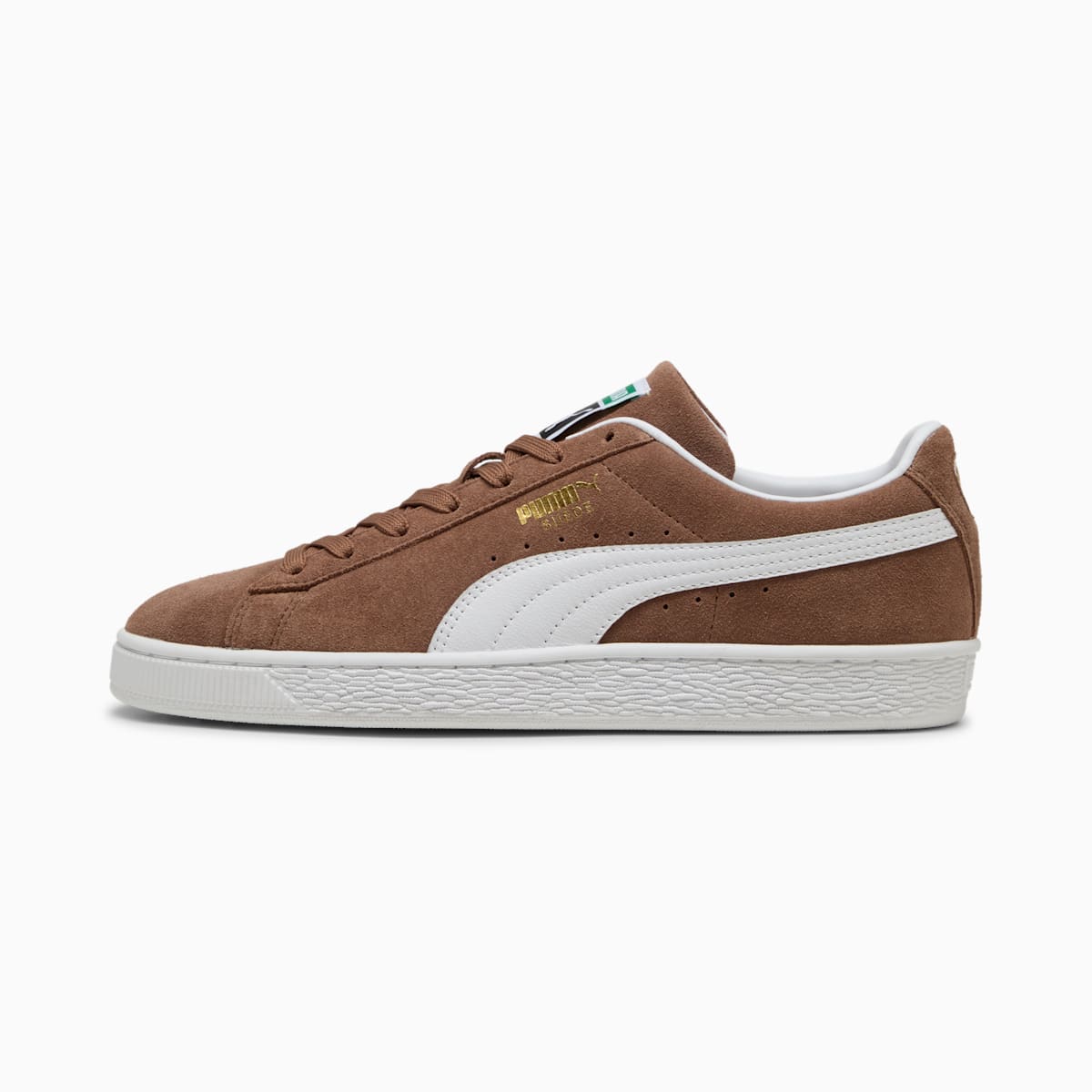 PUMA Suede Classic in Haute Coffee with a white Formstrip
