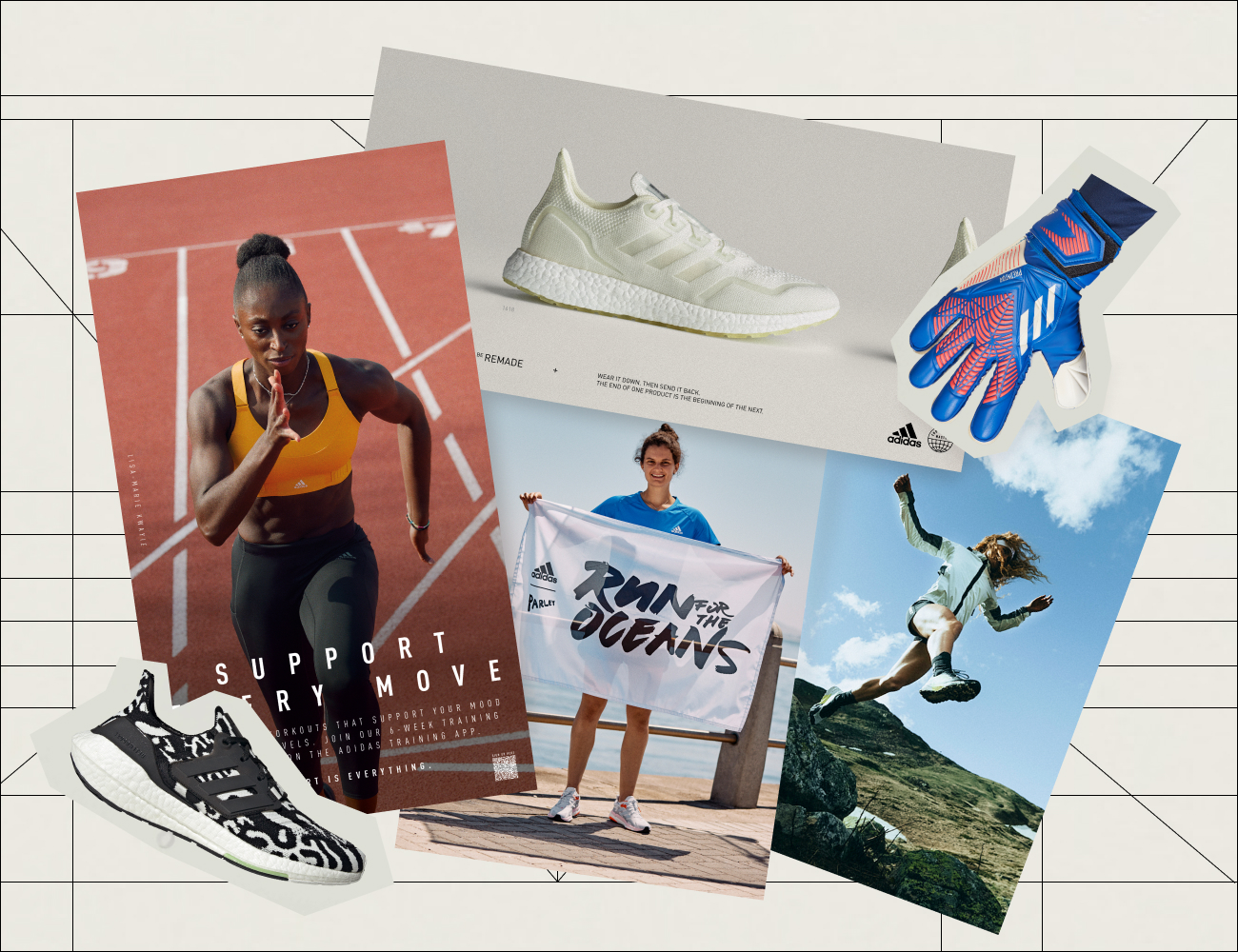 Current adidas campaigns featuring the Performance logo