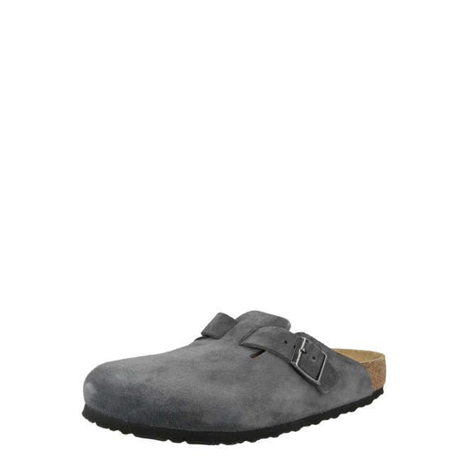 靴 BIRKENSTOCK Boston Birkenstock Boston Suede Leather Charcoal | 1031676