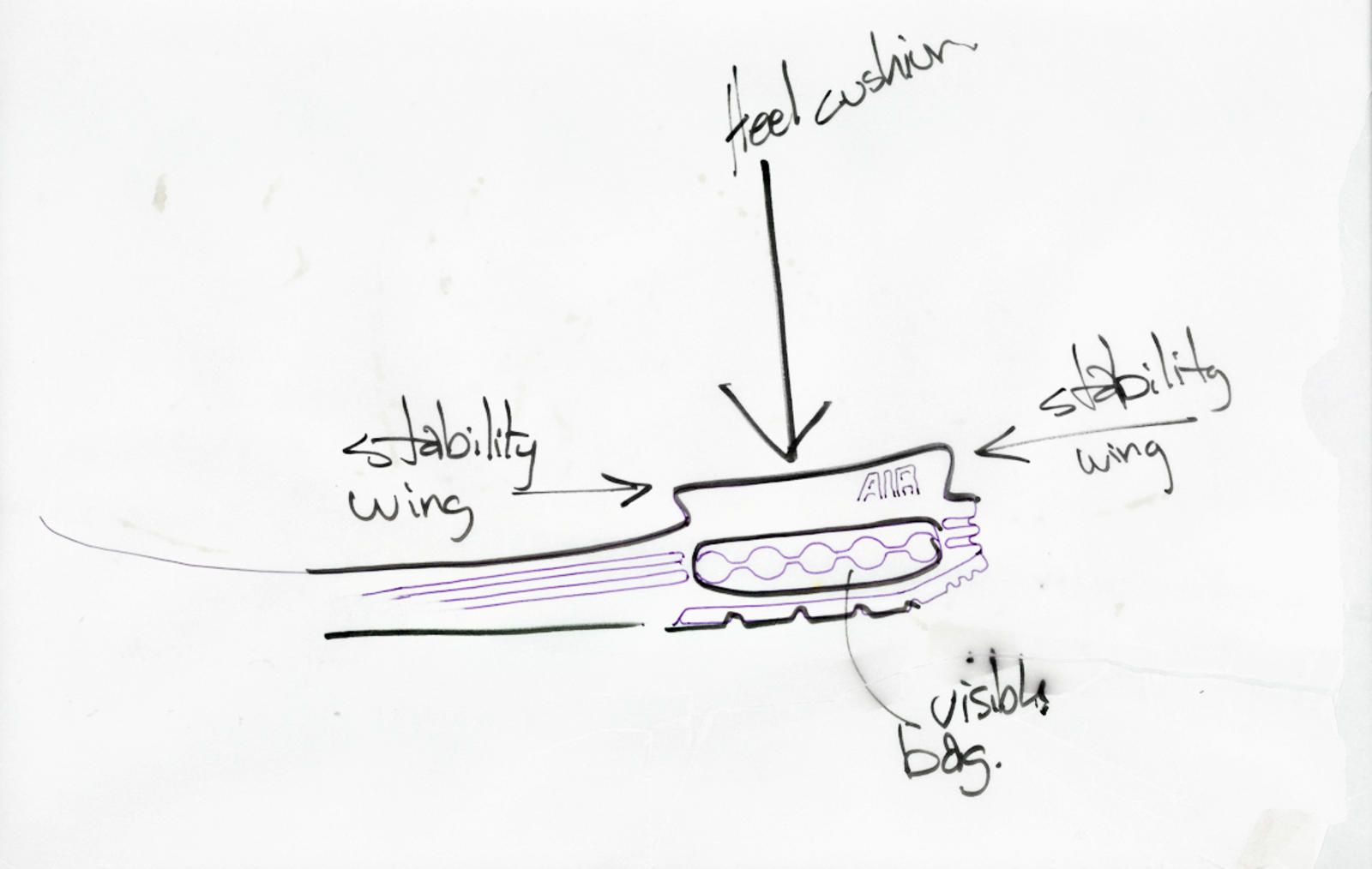 Tinker Hatfield Air Sketch