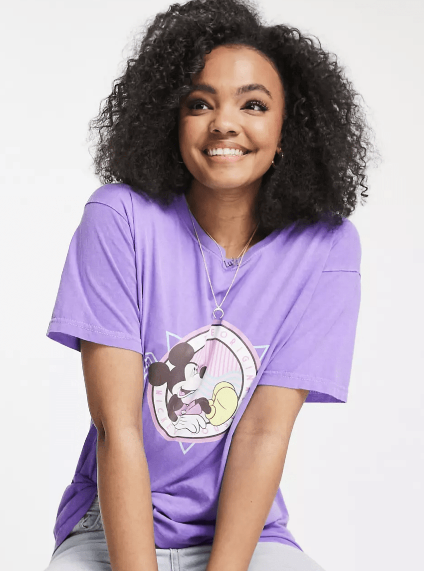 Daisy Street – Oversized T-Shirt mit Micky Maus-Grafik und Vintage-Waschung