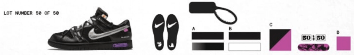 Off-White x Nike Dunk Low 50/50