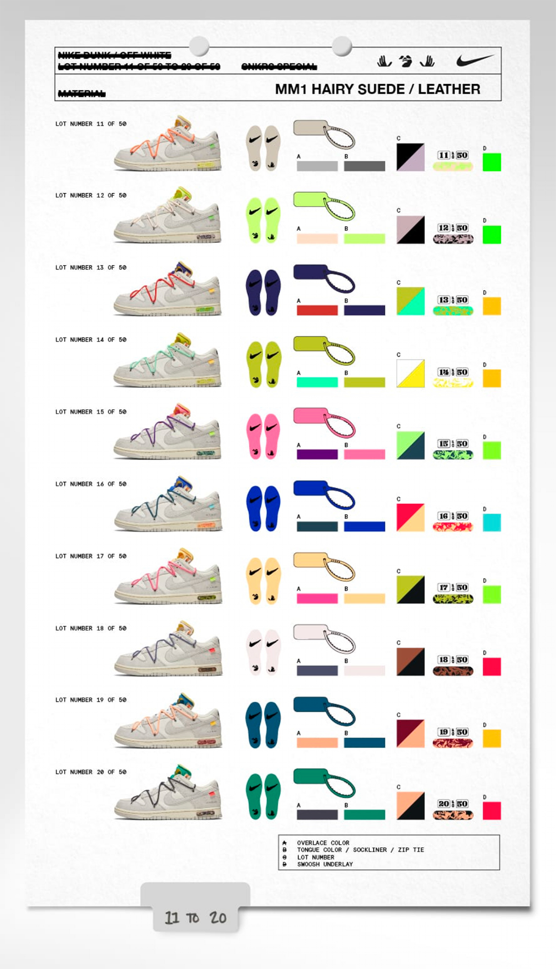 Off-White x Nike Dunk Low 11-20