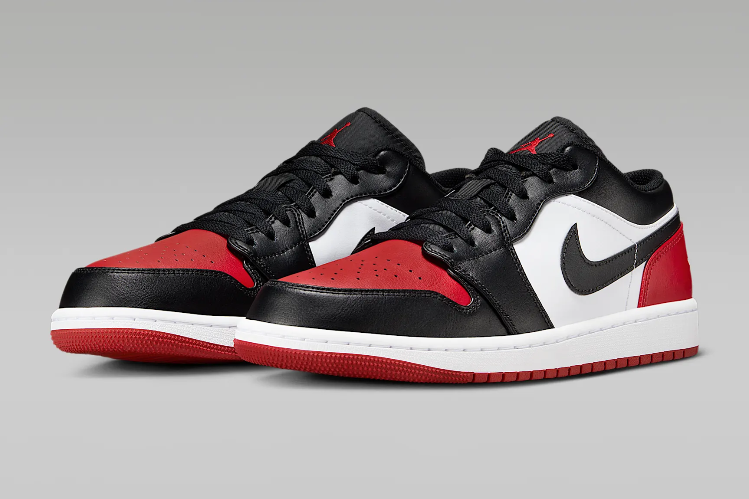 air jordan 1 low white black and red