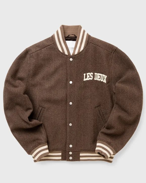Les Deux Varsity Herringbone Wool Jacket