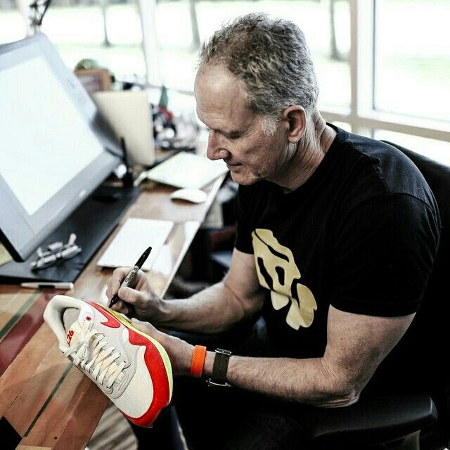 Tinker Hatfield with an Air Max 1