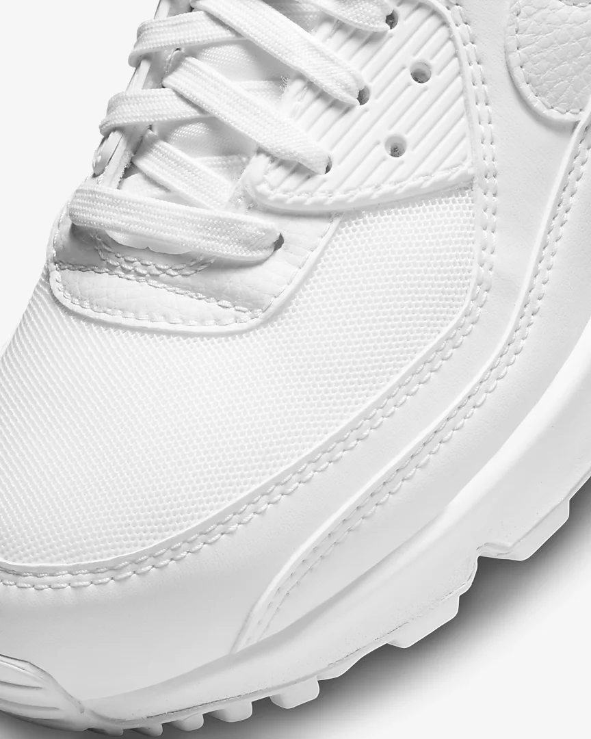 Nike Air Max 90 'Triple White' Nahaufnahme