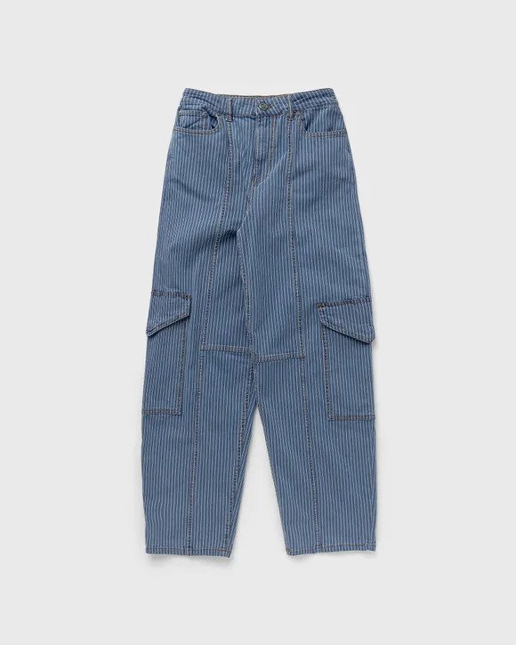 Ganni LIGHT STRIPE DENIM CARGO PANTS
