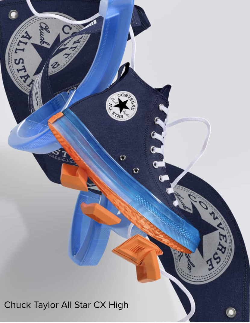 Chuck Taylor
All Star CX High Top
 OBSIDIAN/SAIL BLUE/WILD MANGO /