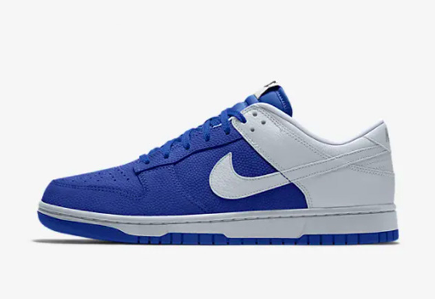 nike by you nike dunk low white and blue