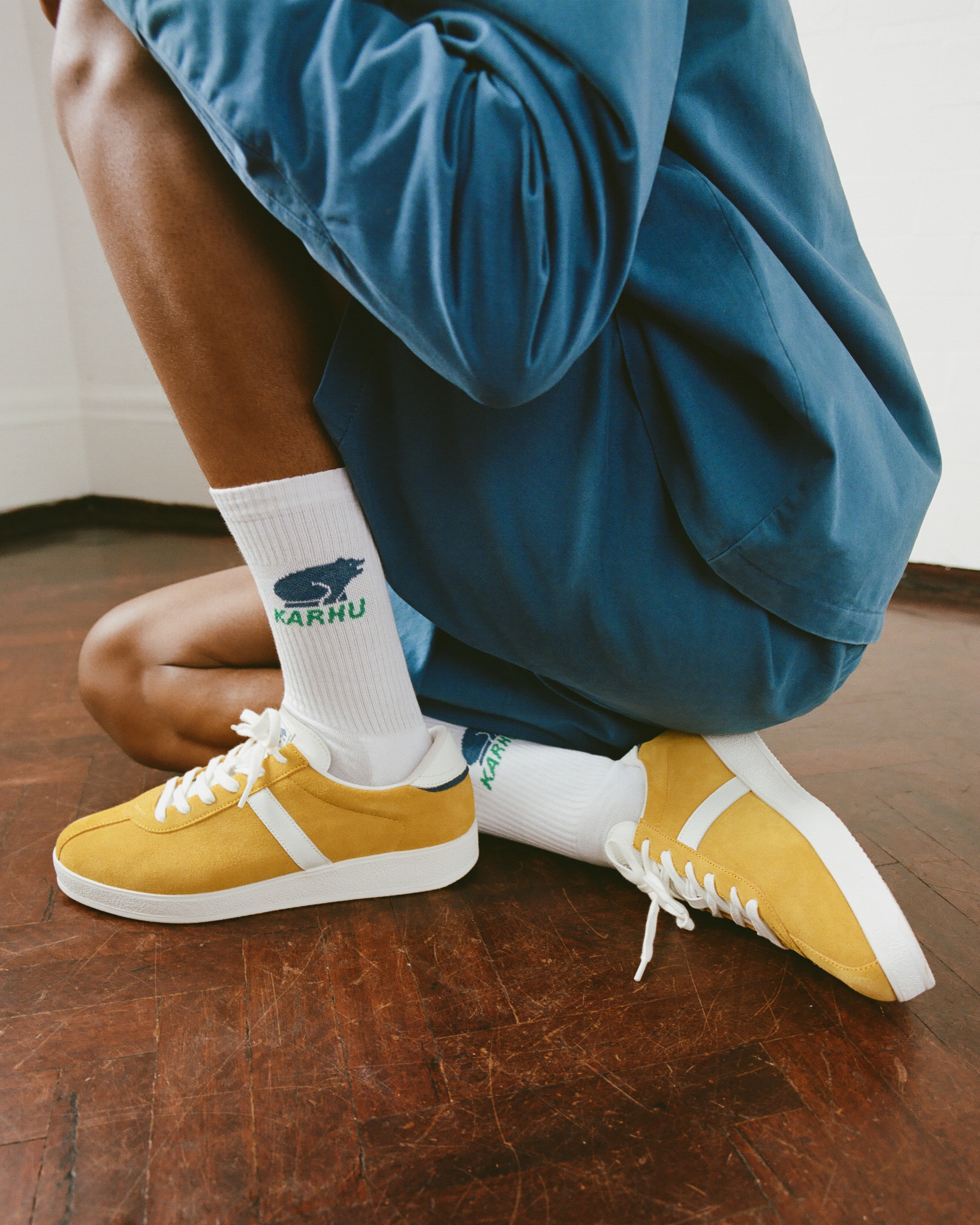 yellow sneakers
