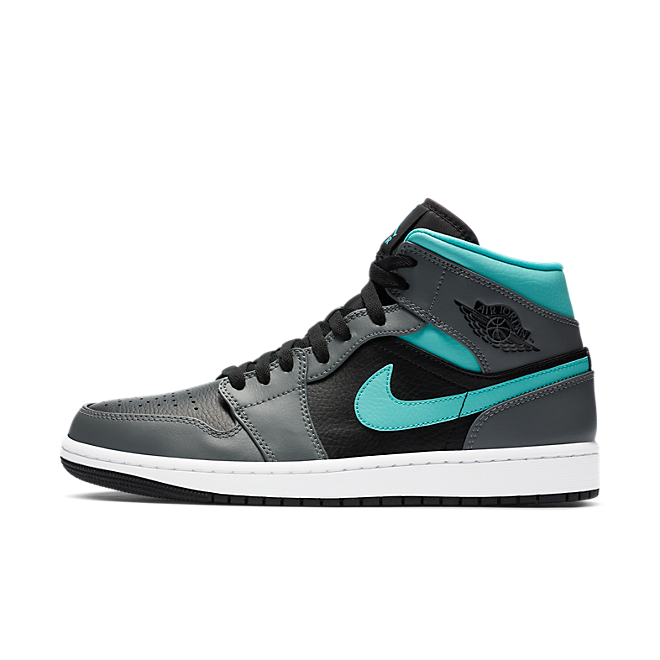 Jordan 1 Mid Grey Aqua