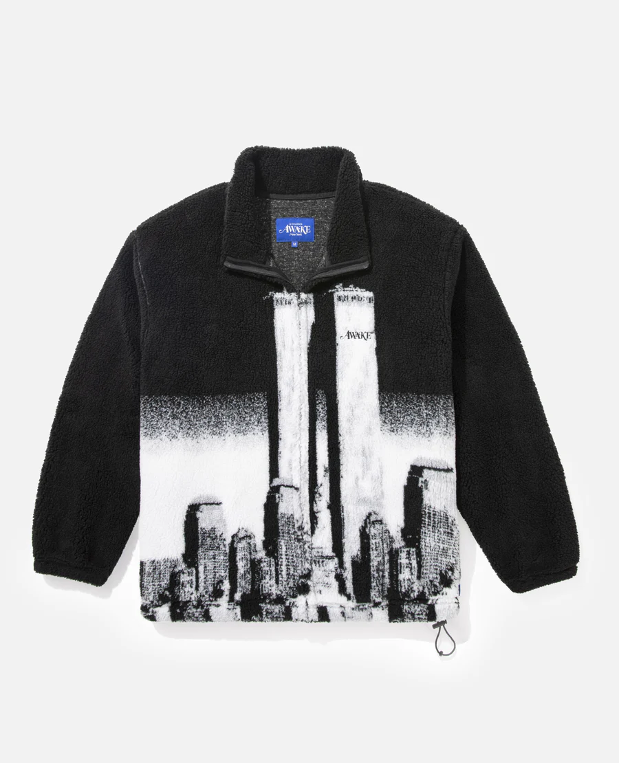 Awake NY Coast to Coast Zip Up Fleece (Black)