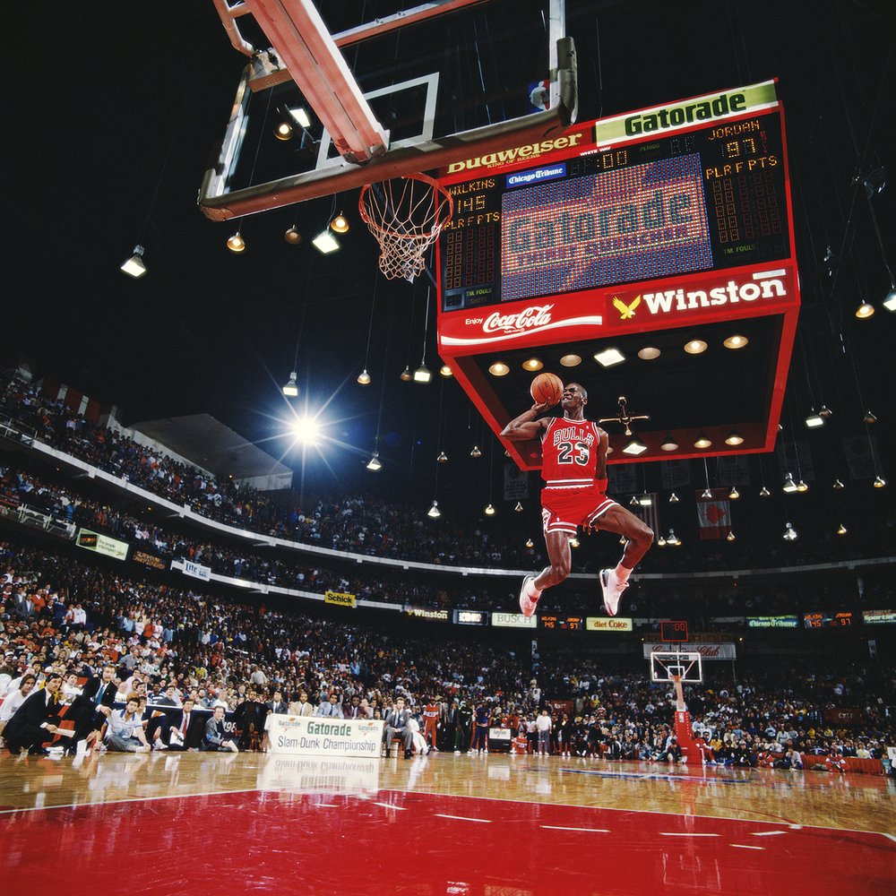 Michael Jordan Free Throw Line Dunk