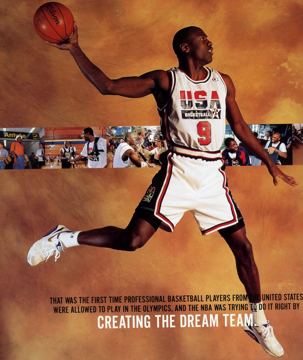 Michael Jordan wearing the Air Max 180.