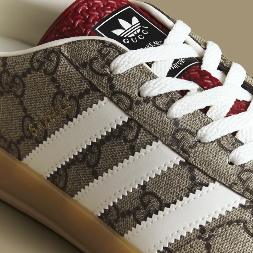 adidas x Gucci Gazelle Beige Tone details