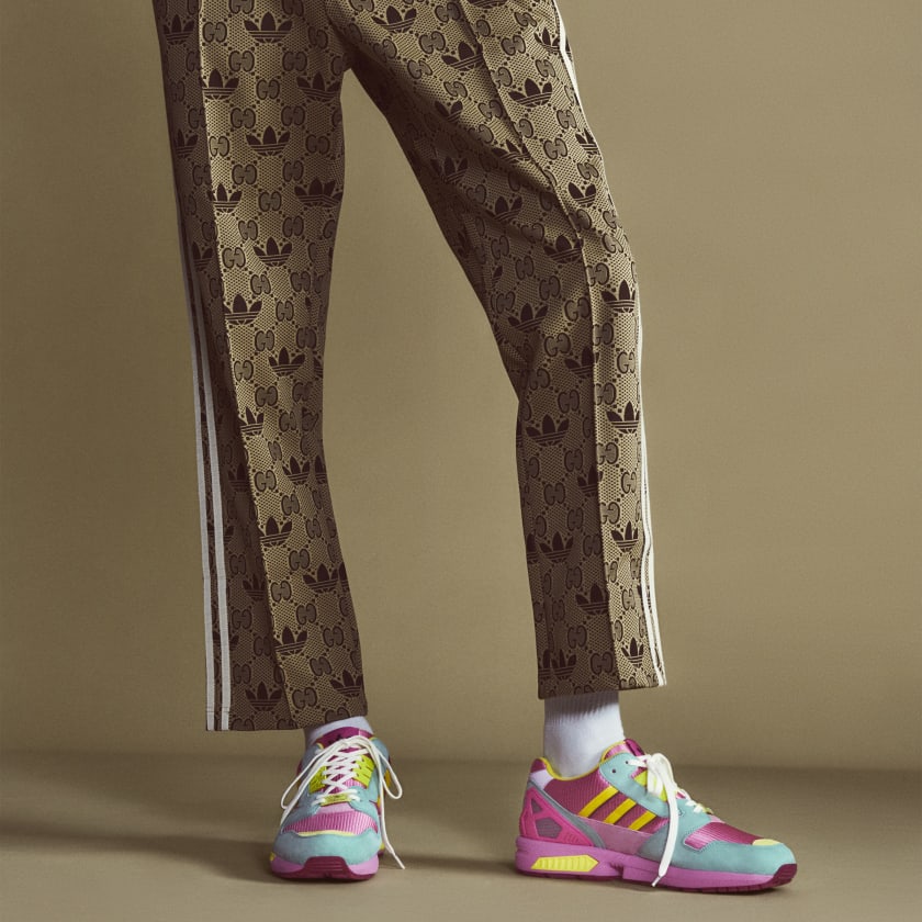 adidas x Gucci ZX8000 'Pink Strata' on feet